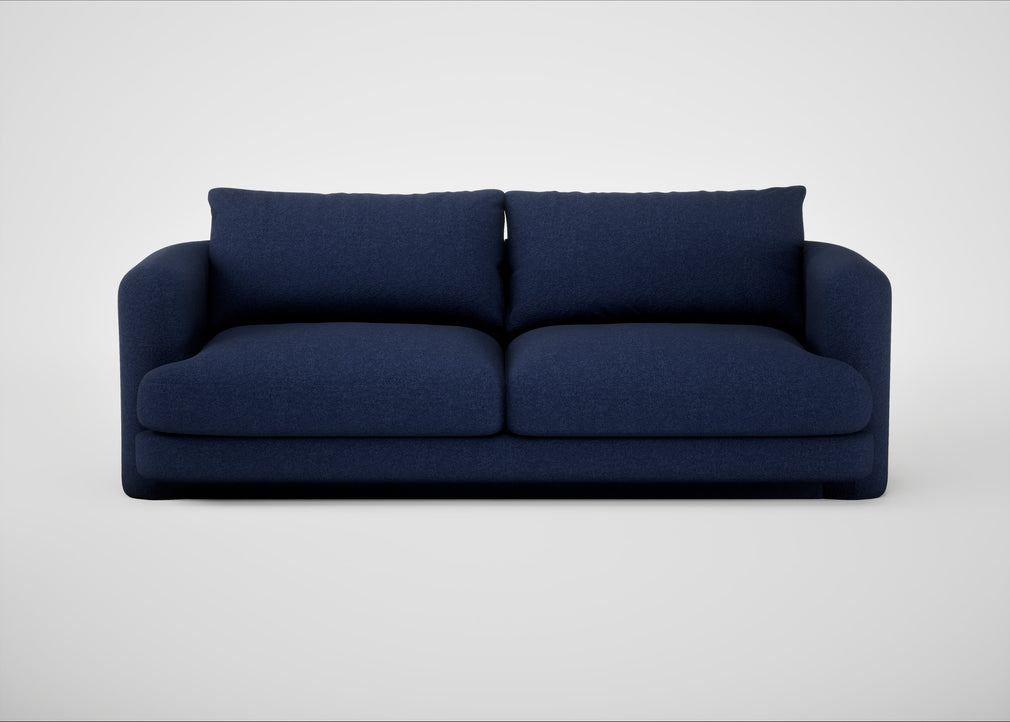 Rafi 3 Seater Sofa Melton Wool New Navy