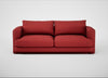 Rafi 3 Seater Sofa Melton Wool Red Oxide