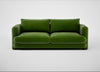 Rafi 3 Seater Sofa Smart Luxe Velvet Grass