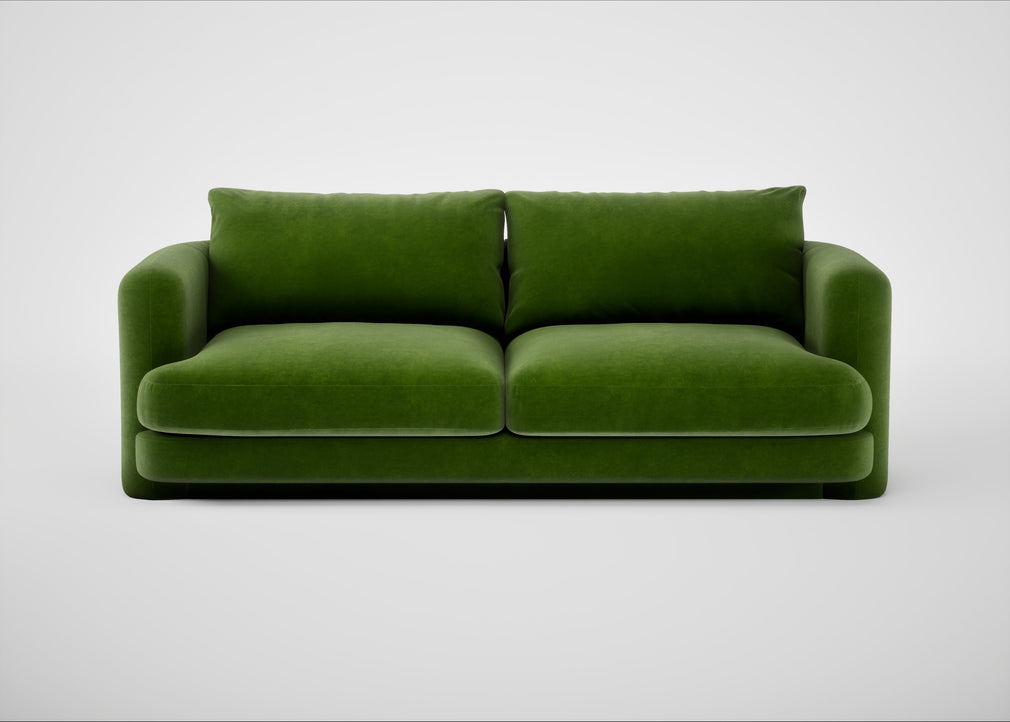 Rafi 3 Seater Sofa Smart Luxe Velvet Grass