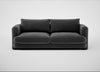 Rafi 3 Seater Sofa Smart Luxe Velvet Nickel
