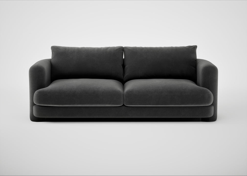 Rafi 3 Seater Sofa Smart Luxe Velvet Nickel