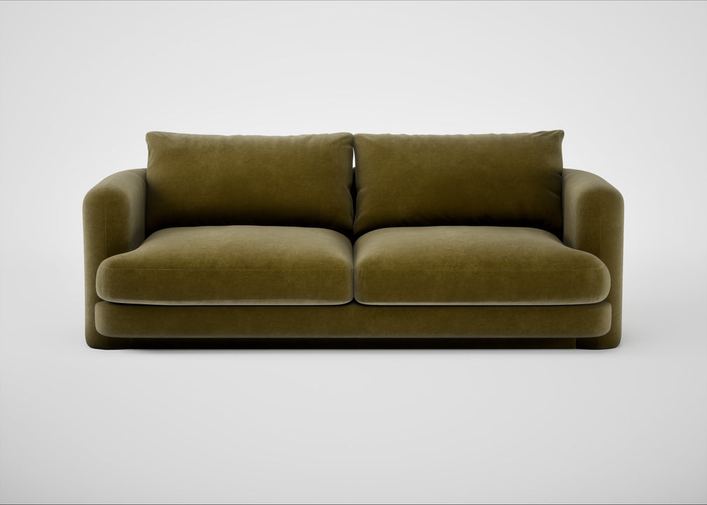 Rafi 3 Seater Sofa Smart Luxe Velvet Peridot