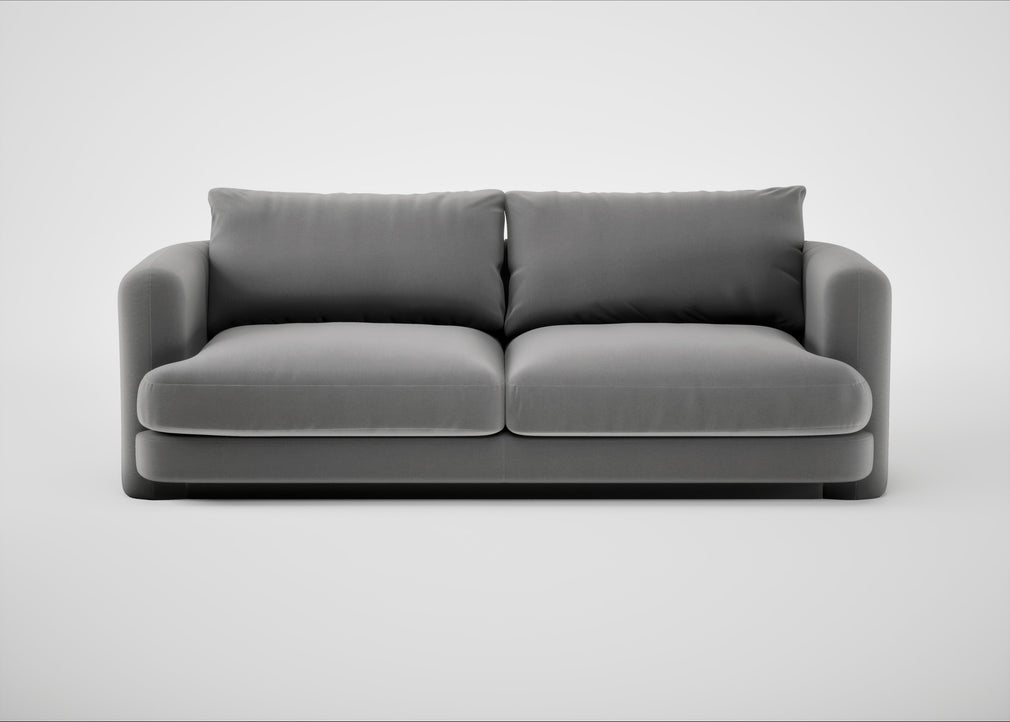 Rafi 3 Seater Sofa Smart Velvet Mercury