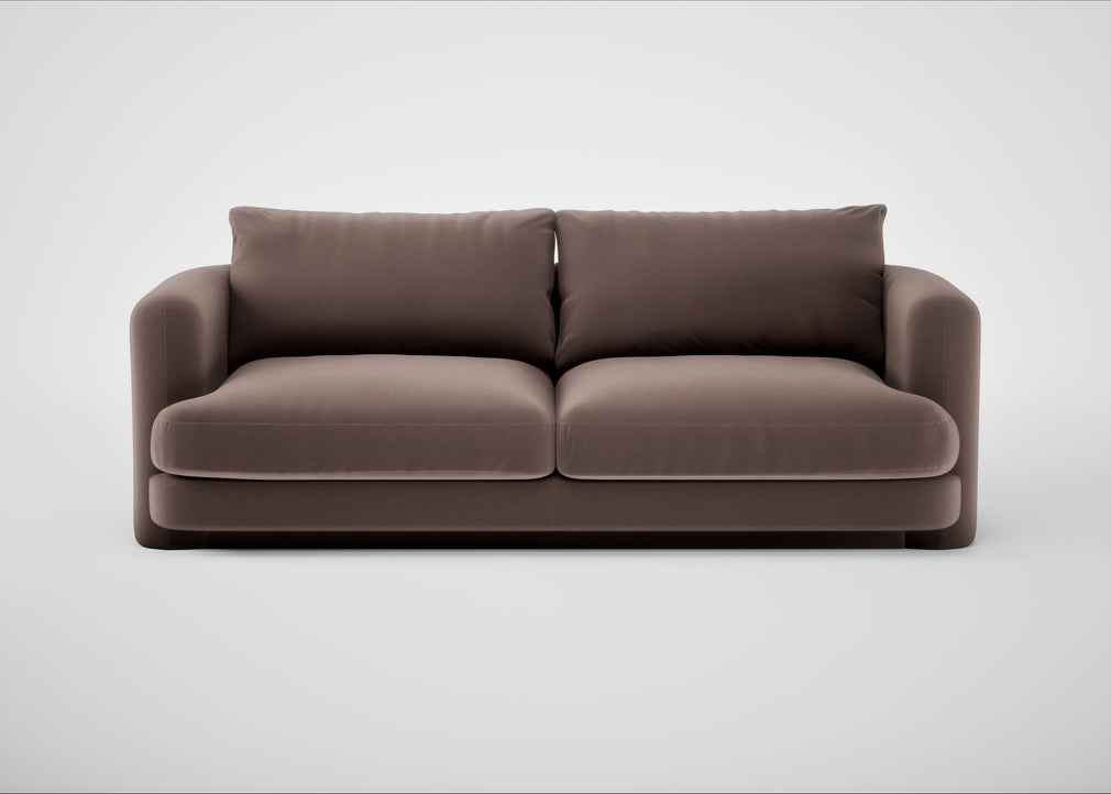 Rafi 3 Seater Sofa Smart Velvet Mouse