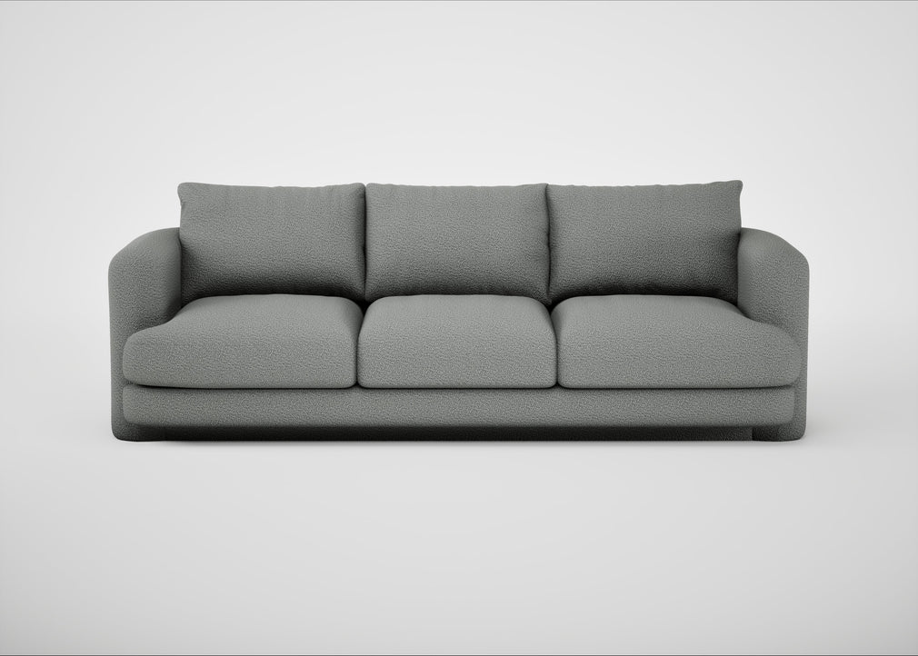 Rafi 4 Seater Sofa Boucle Steel