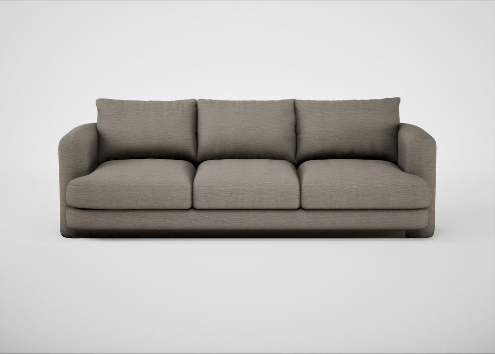 Rafi 4 Seater Sofa Broad Weave Pebble
