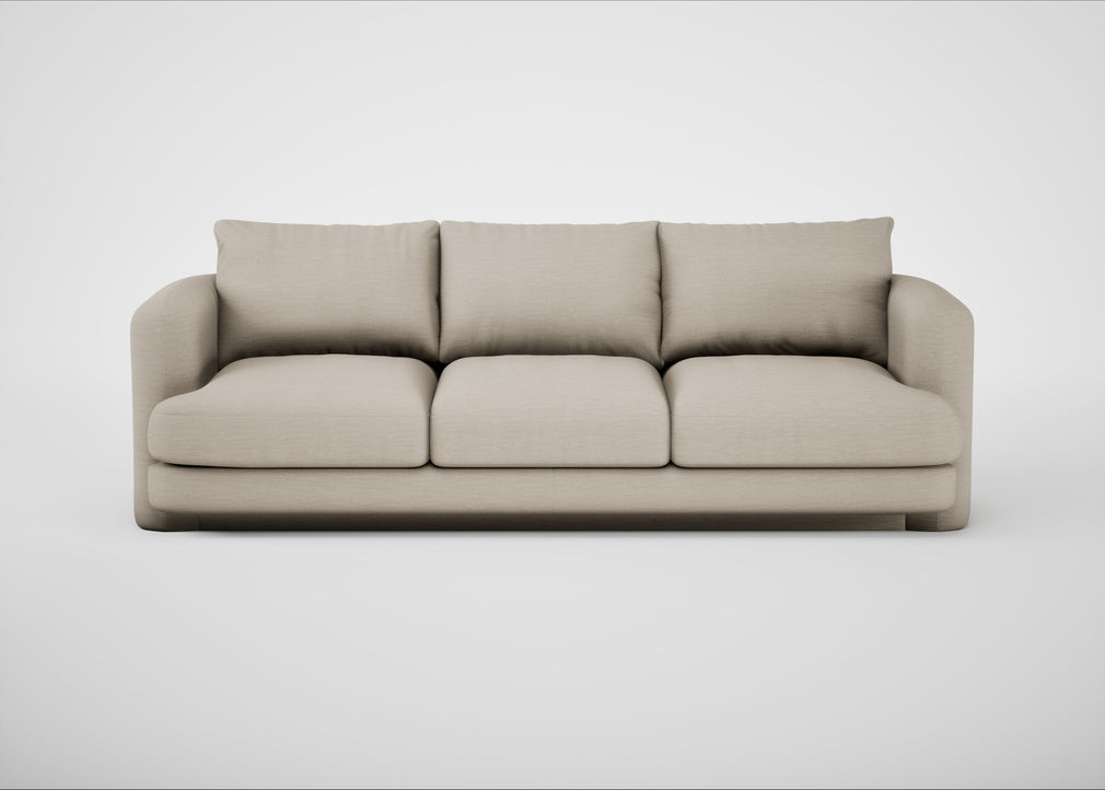 Rafi 4 Seater Sofa Broad Weave Putty