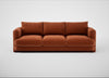 Rafi 4 Seater Sofa Cotton Velvet Russet