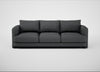 Rafi 4 Seater Sofa Melton Wool Granite