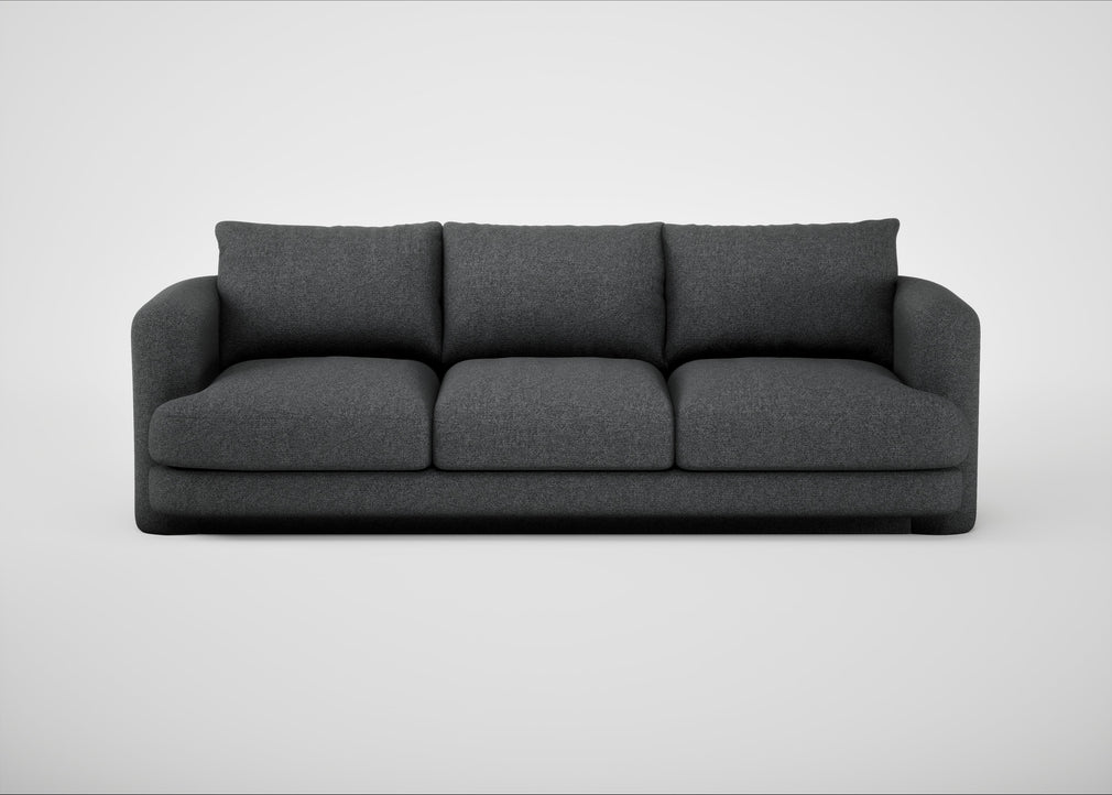 Rafi 4 Seater Sofa Melton Wool Granite