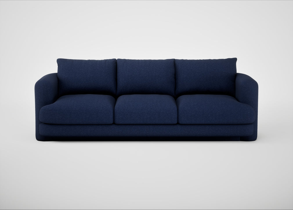 Rafi 4 Seater Sofa Melton Wool New Navy
