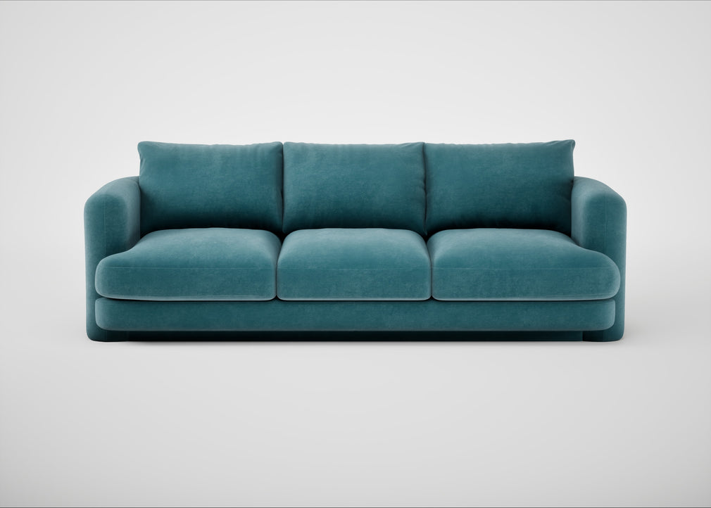 Rafi 4 Seater Sofa Smart Luxe Velvet Airforce Blue