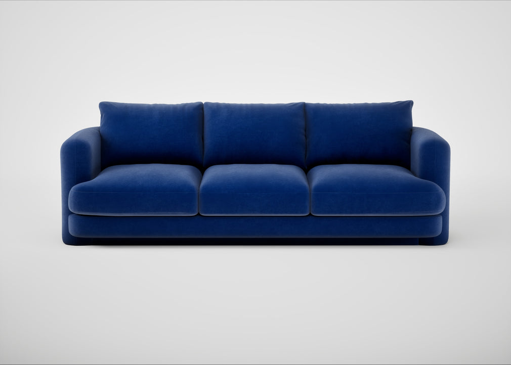 Rafi 4 Seater Sofa Smart Luxe Velvet Azure