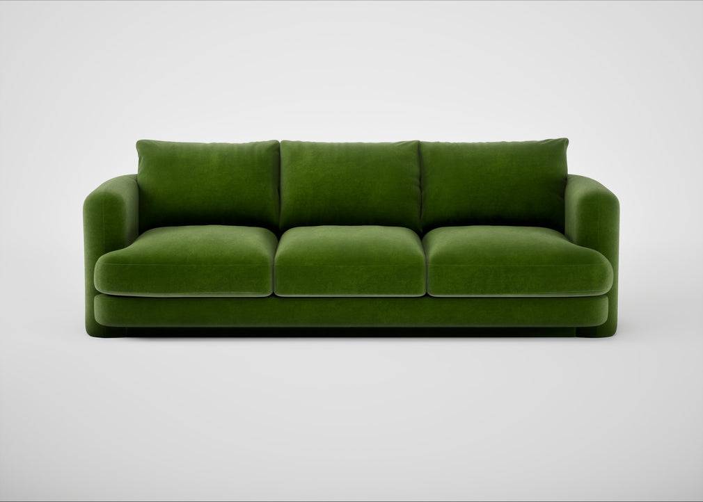 Rafi 4 Seater Sofa Smart Luxe Velvet Grass