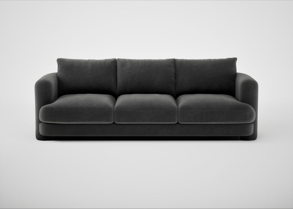 Rafi 4 Seater Sofa Smart Luxe Velvet Nickel