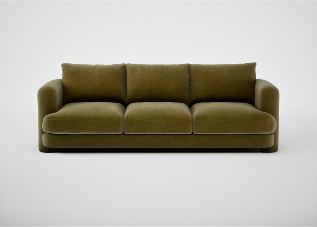 Rafi 4 Seater Sofa Smart Luxe Velvet Peridot