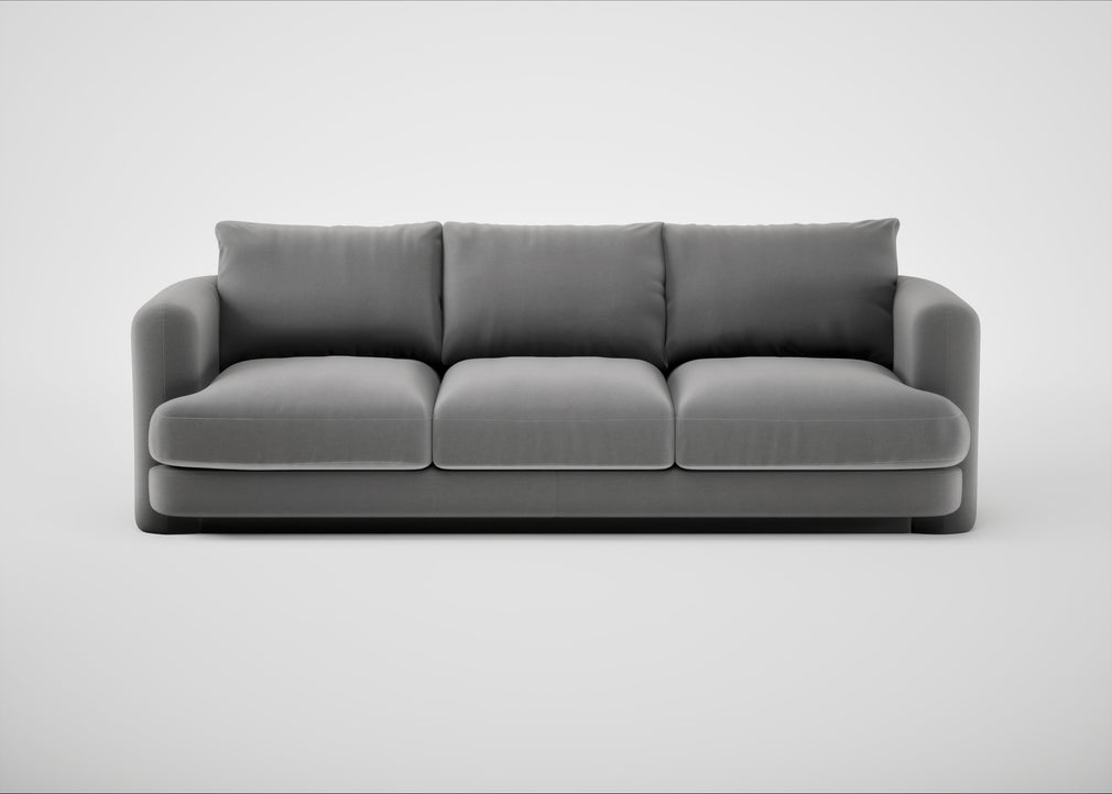 Rafi 4 Seater Sofa Smart Velvet Mercury