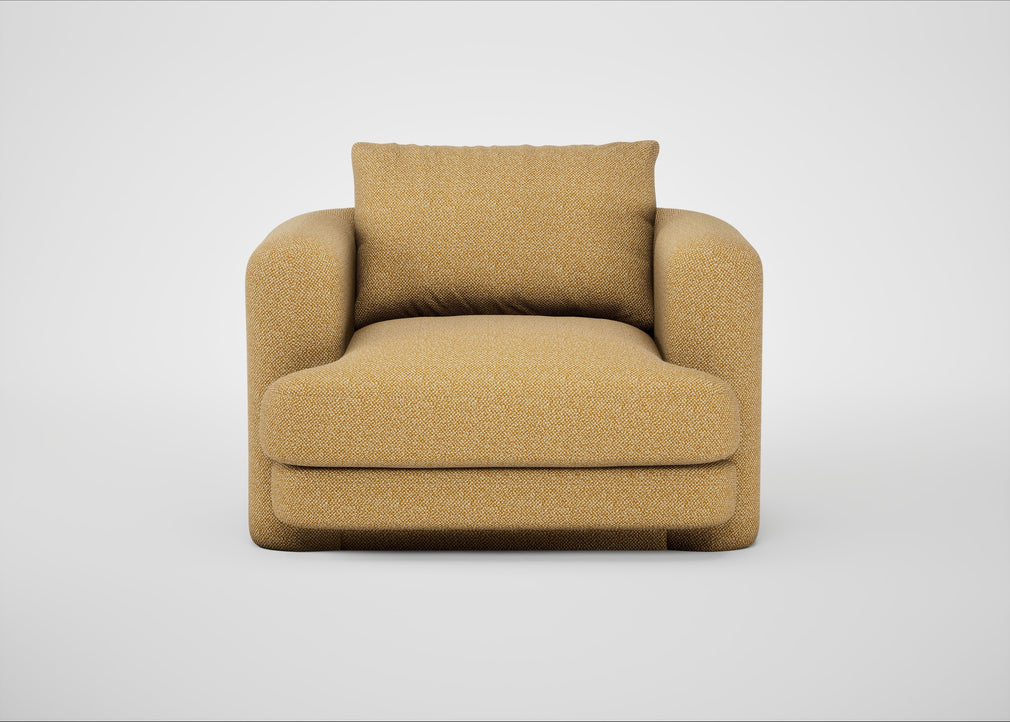 Rafi Armchair Boucle Tweed Citrine / Non-Swivel
