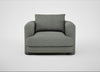 Rafi Armchair Boucle Tweed Lapis / Non-Swivel
