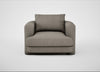 Rafi Armchair Broad Weave Pebble / Non-Swivel