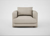 Rafi Armchair Broad Weave Putty / Non-Swivel
