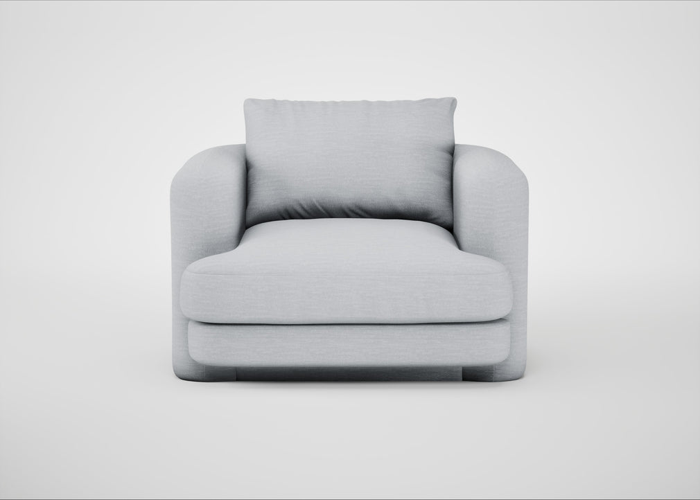 Rafi Armchair Broad Weave Tin / Non-Swivel