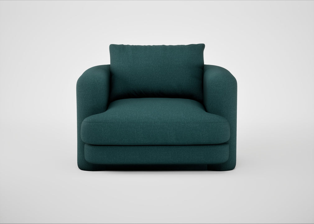 Rafi Armchair Brushed Cotton Pine / Non-Swivel
