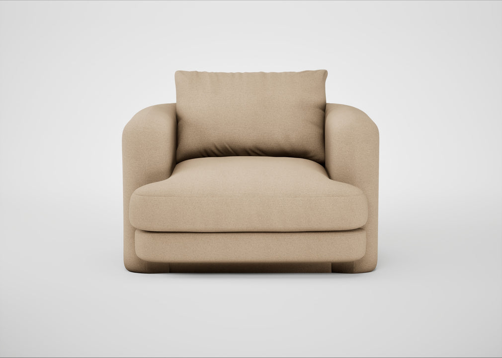 Rafi Armchair Capelo Linen-Cotton Bamboo / Non-Swivel