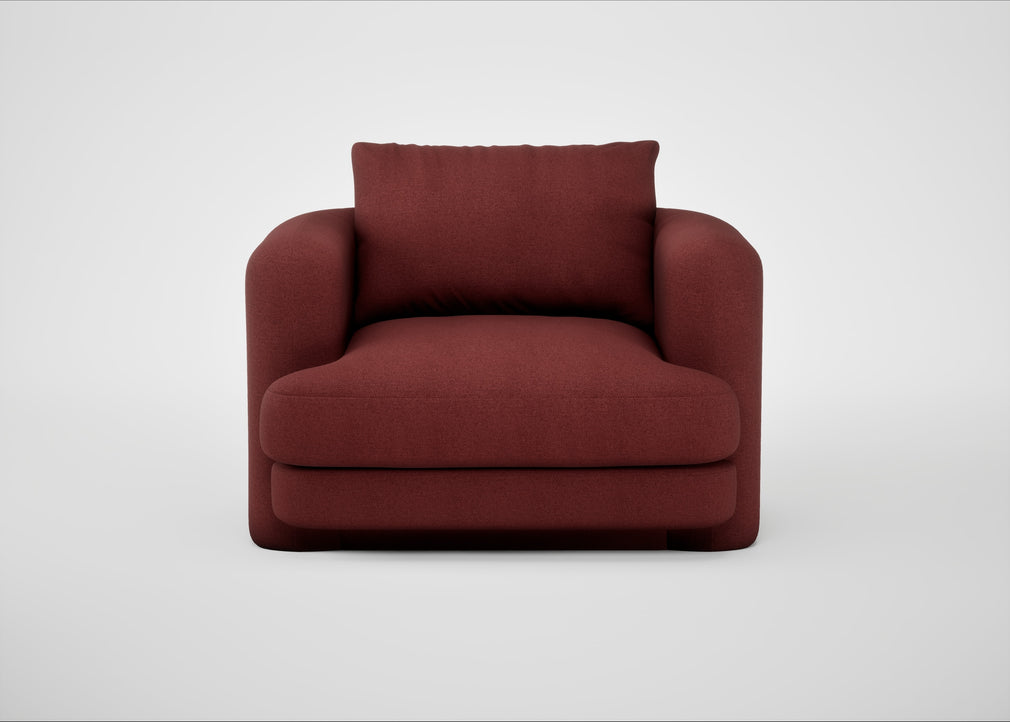 Rafi Armchair Capelo Linen-Cotton Etruscan Red / Non-Swivel