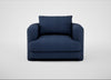 Rafi Armchair Capelo Linen-Cotton Inkspot / Non-Swivel
