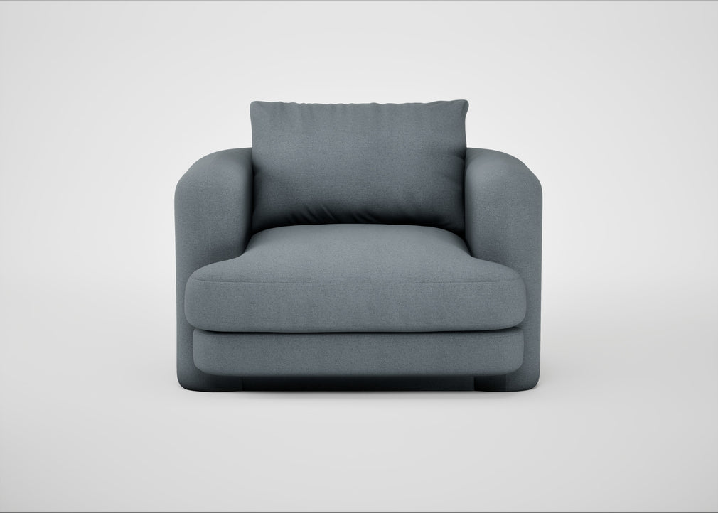 Rafi Armchair Capelo Linen-Cotton Mineral / Non-Swivel