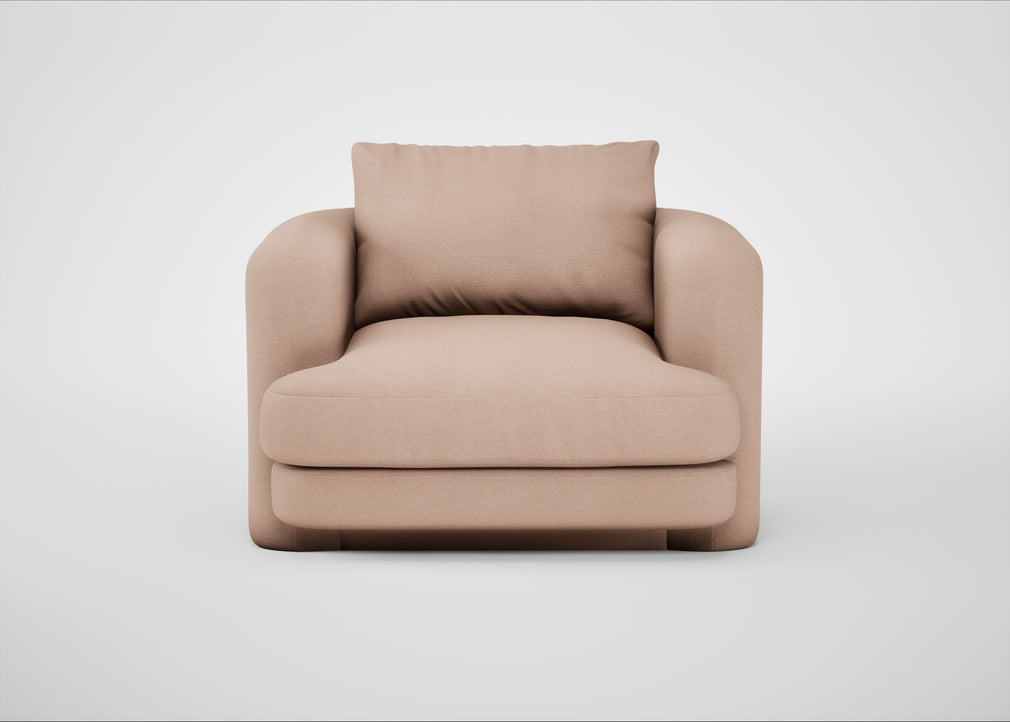 Rafi Armchair Capelo Linen-Cotton Rosedale / Non-Swivel