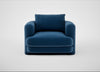 Rafi Armchair Cotton Velvet Petrol / Non-Swivel