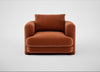 Rafi Armchair Cotton Velvet Russet / Non-Swivel
