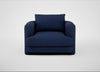 Rafi Armchair Melton Wool New Navy / Non-Swivel