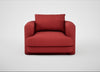 Rafi Armchair Melton Wool Red Oxide / Non-Swivel