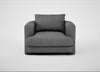 Rafi Armchair Melton Wool Shale / Non-Swivel