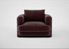Rafi Armchair Smart Luxe Velvet Acorn / Non-Swivel