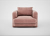 Rafi Armchair Smart Luxe Velvet Dusky Pink / Non-Swivel