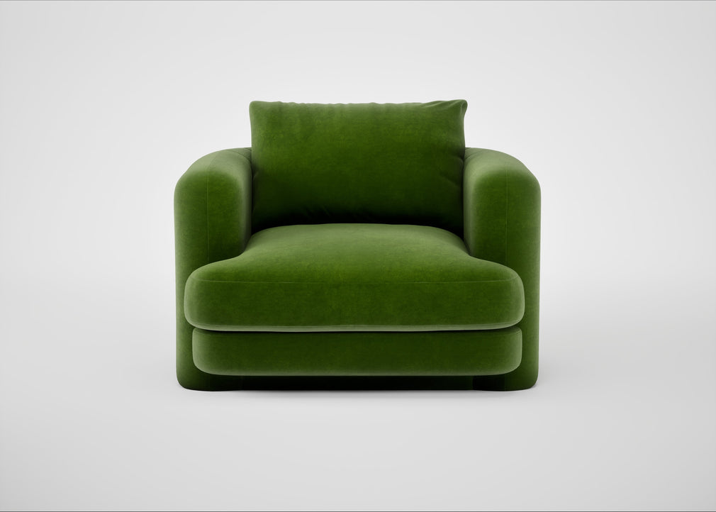 Rafi Armchair Smart Luxe Velvet Grass / Non-Swivel