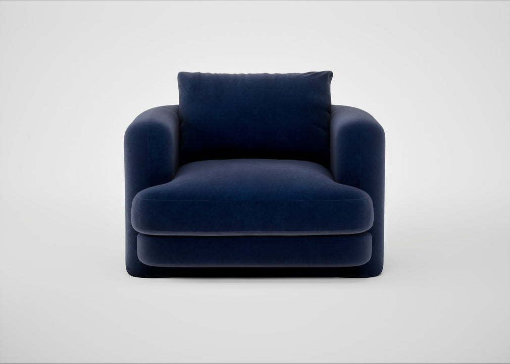 Rafi Armchair Smart Luxe Velvet Midnight / Non-Swivel