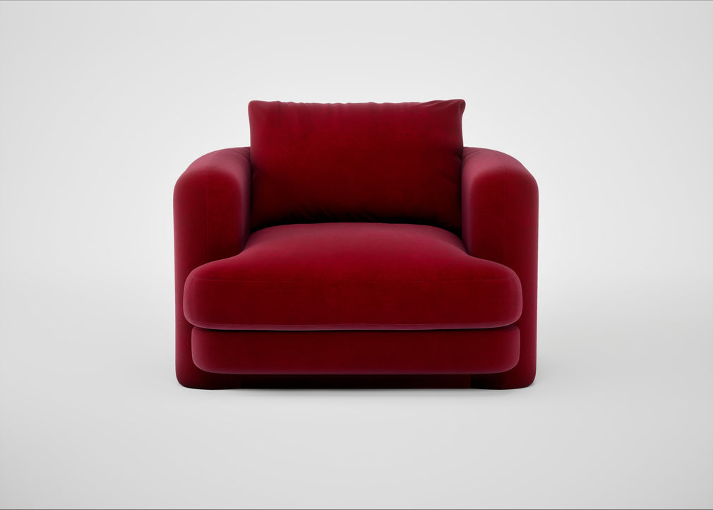 Rafi Armchair Smart Luxe Velvet Mulberry / Non-Swivel