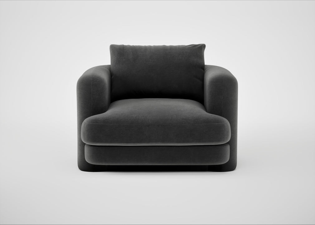 Rafi Armchair Smart Luxe Velvet Nickel / Non-Swivel
