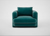 Rafi Armchair Smart Luxe Velvet Ocean Green / Non-Swivel