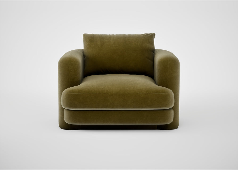 Rafi Armchair Smart Luxe Velvet Peridot / Non-Swivel
