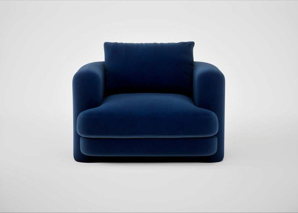 Rafi Armchair Smart Velvet Dusk / Non-Swivel