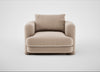 Rafi Armchair Smart Velvet Pebble / Non-Swivel