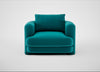 Rafi Armchair Smart Velvet Petrol / Non-Swivel