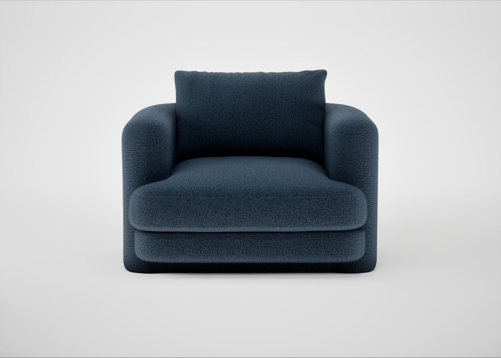 Rafi Armchair Boucle Velvet Space / Non-Swivel